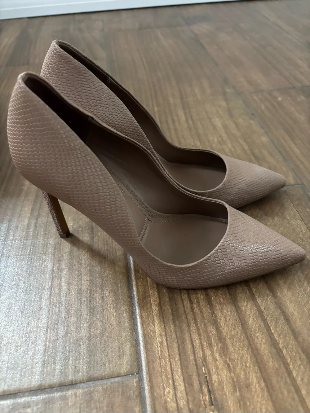 Aldo Textured Nude Pointed-Toe Stiletto Pumps